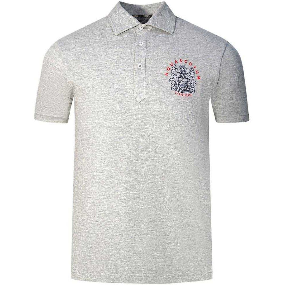 Aquascutum Unisex Erwachsene Aldis London Logo Poloshirt (Grau)