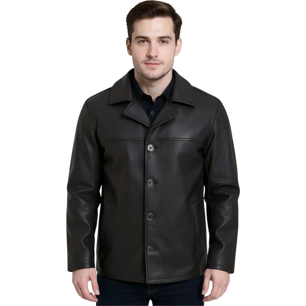 Italienische Herren-Blazerjacke aus Leder
