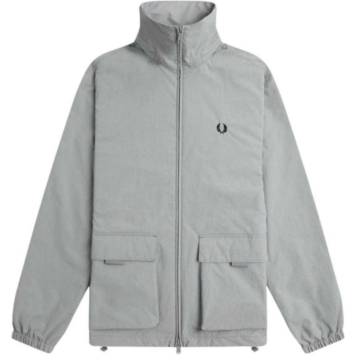 Fred Perry - Jacke für Herren, Aufgesetzte Tasche (Grau)
