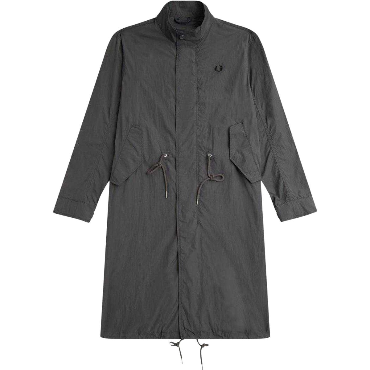 Fred Perry Herren Dünner Parka mit Geradem Saum (Gunmetal)