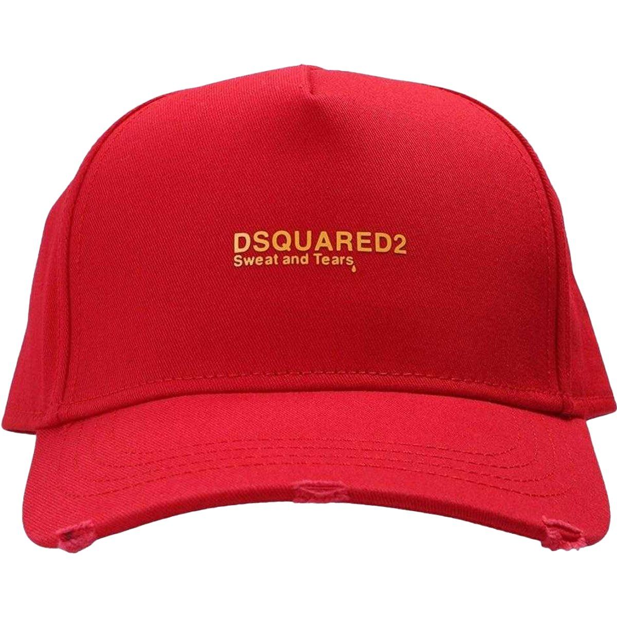 DSquared2 Sweat And Tears Logo Baseballmütze (Rot)