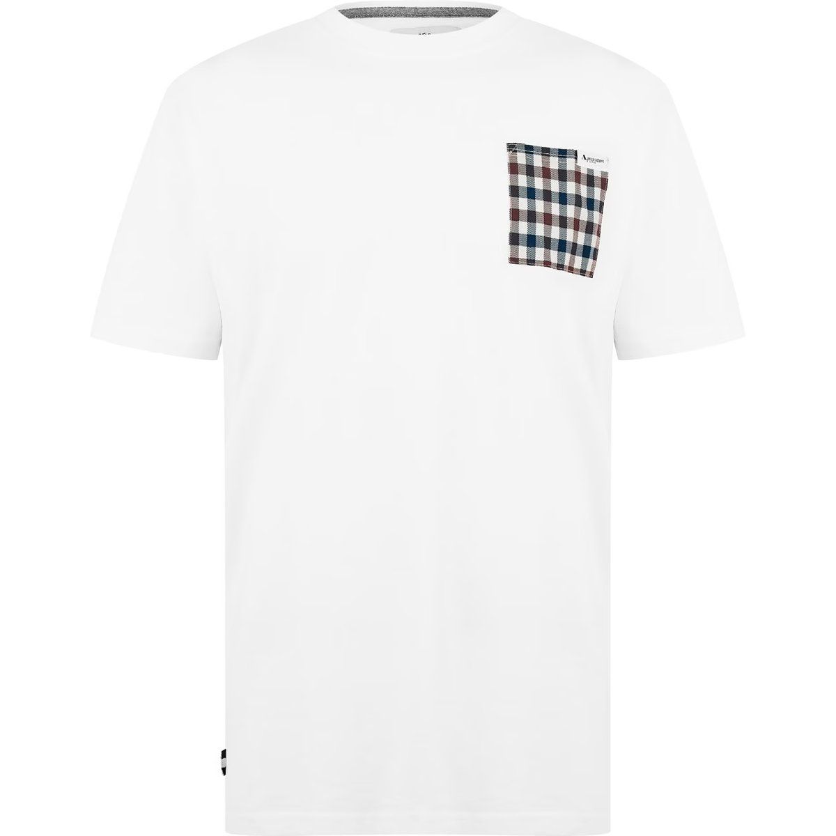 Herren Weißes T-Shirt mit Rundhalsausschnitt