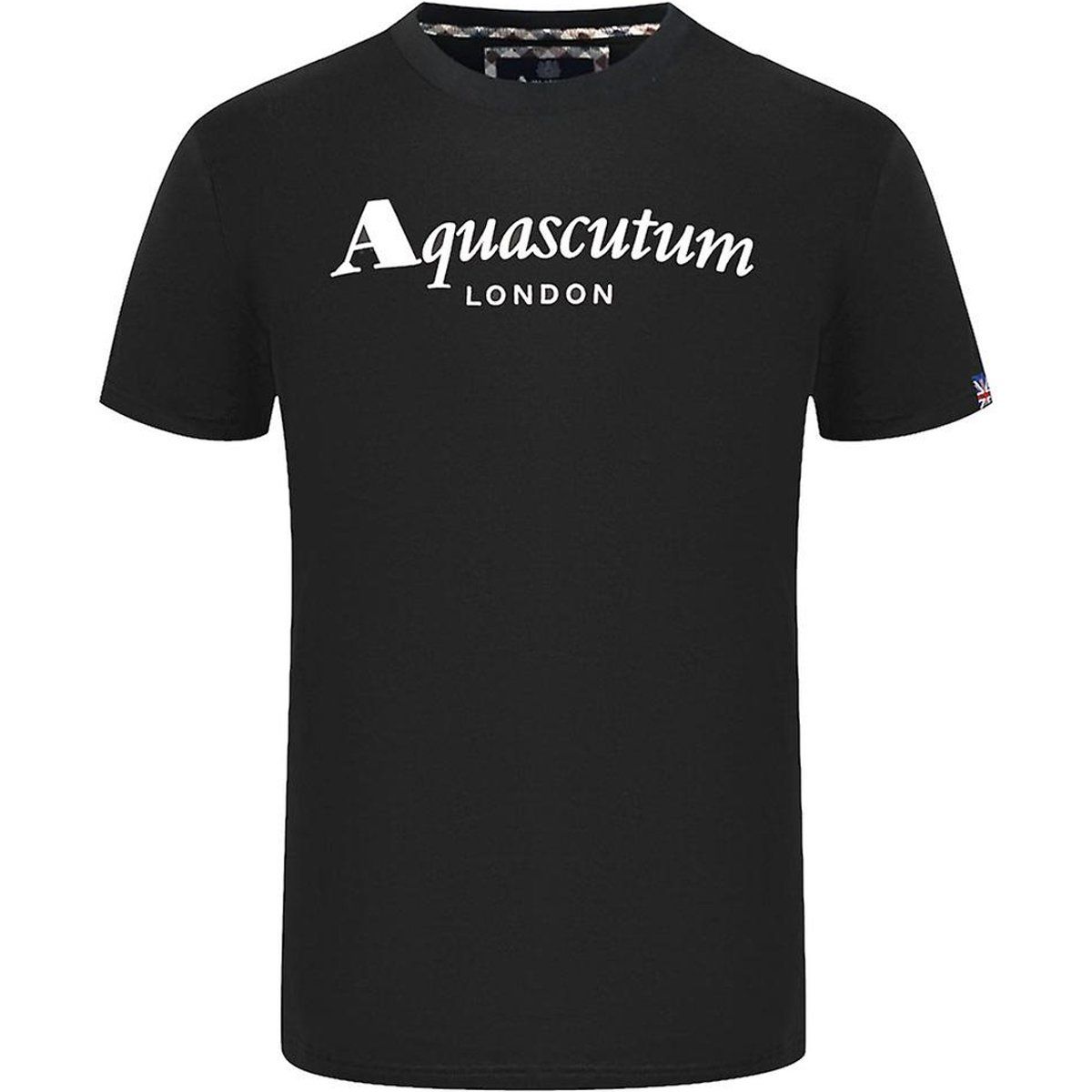 Aquascutum Herren London T-Shirt (Schwarz)