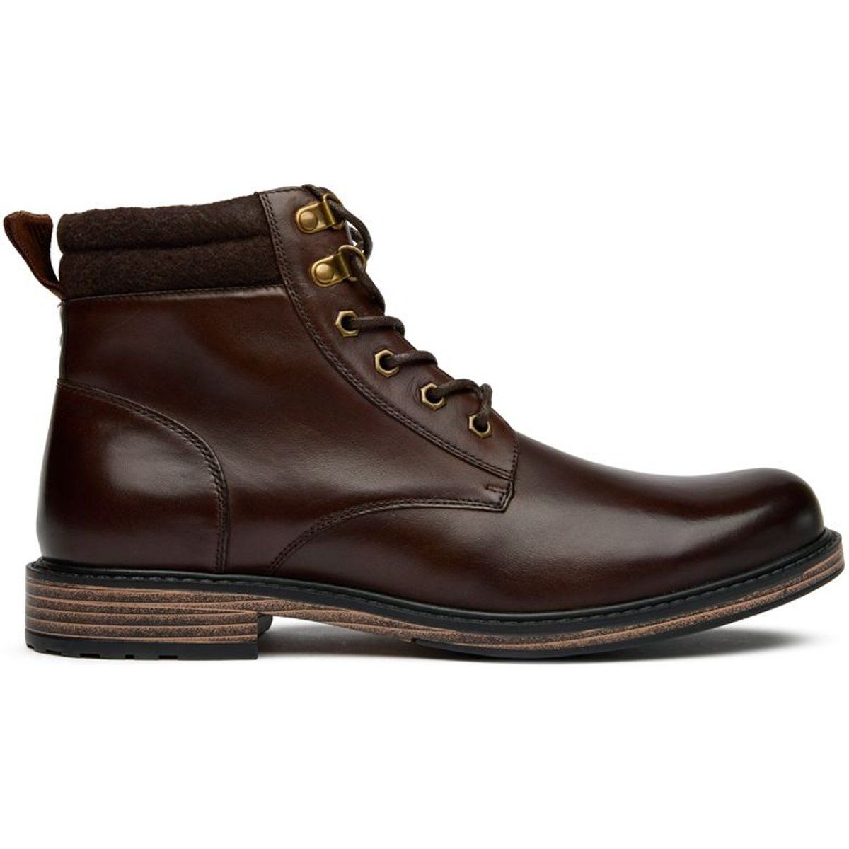 Herren braune Leder-Stiefeletten
