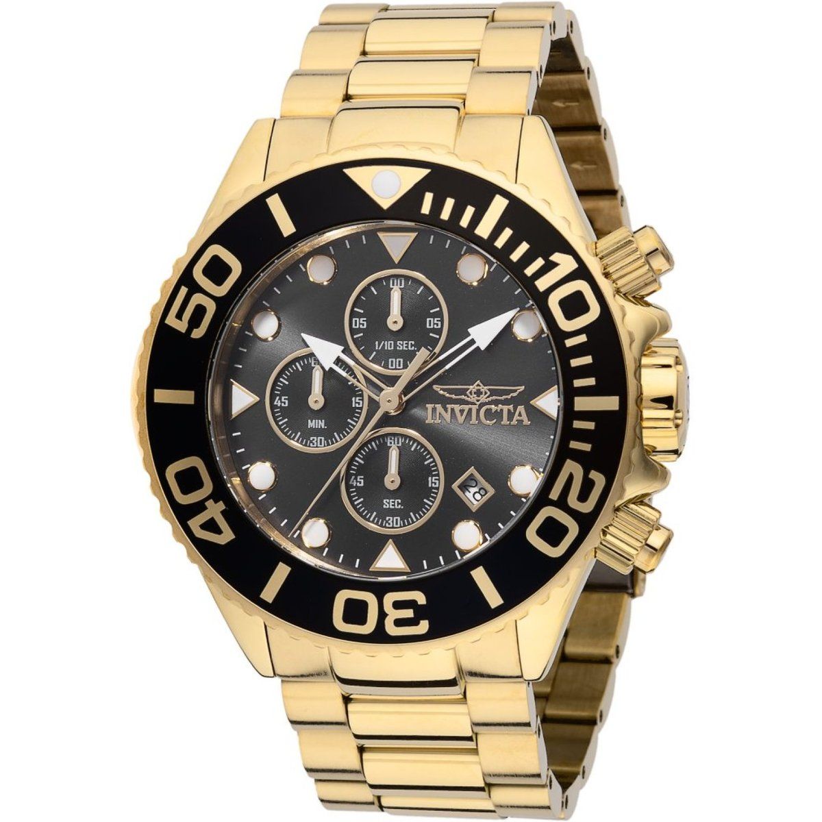 Herren Grand Diver Goldfarbene Uhr