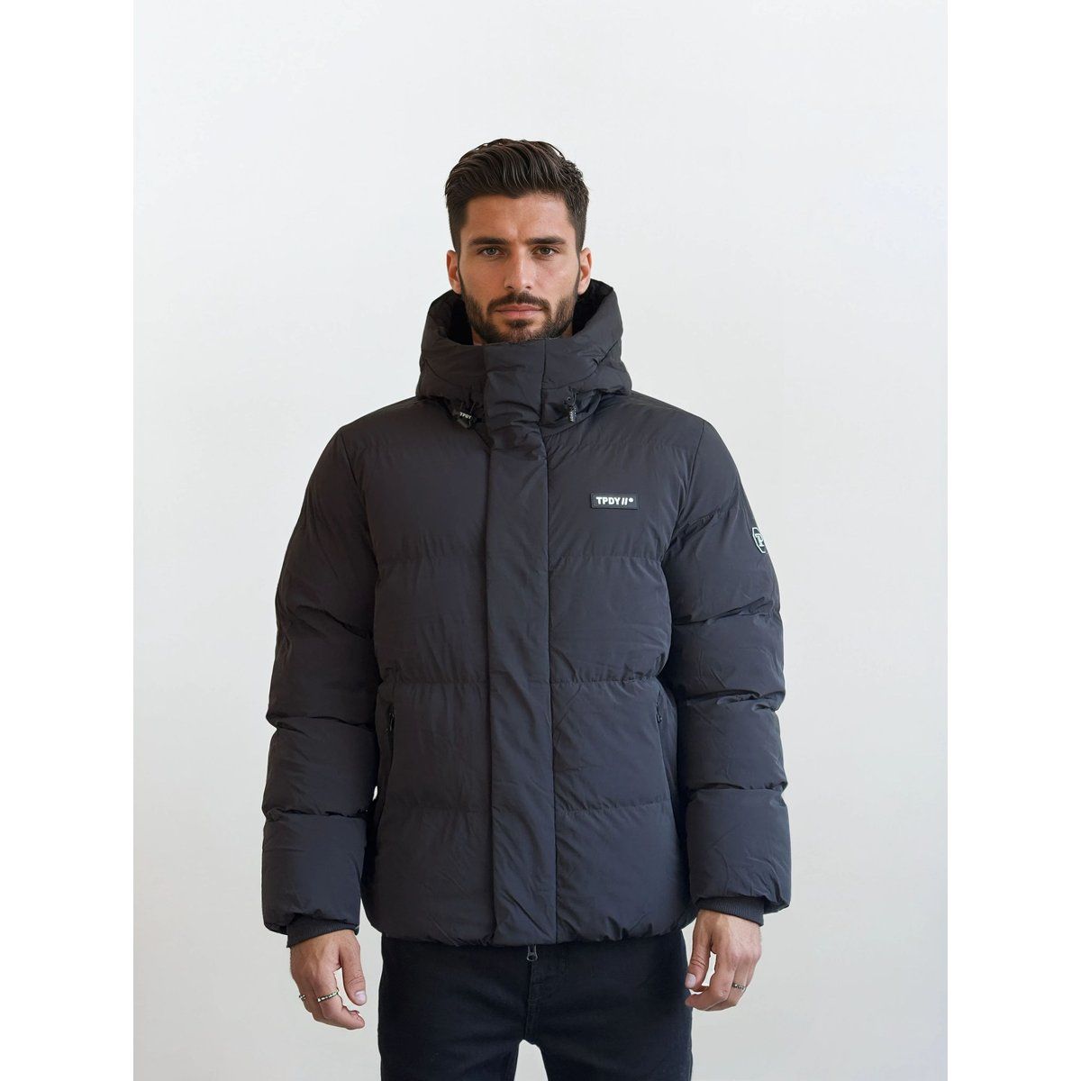 Gesteppte Pufferjacke mit Kapuze