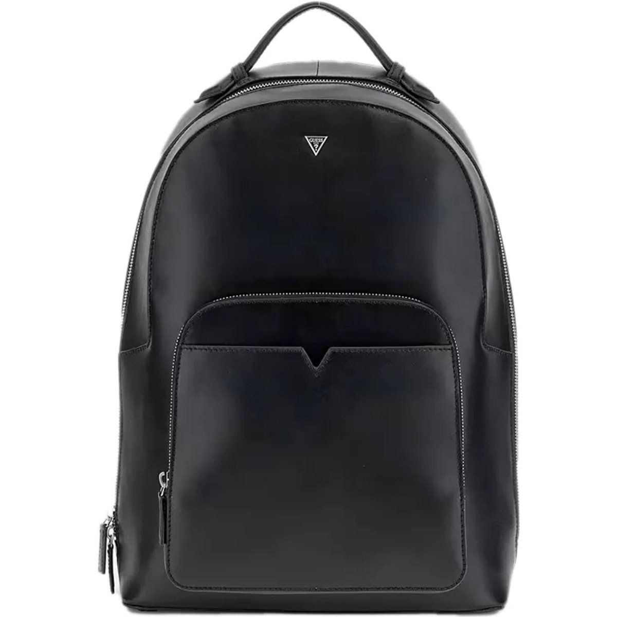Minimalistischer Lederrucksack mit Tasche