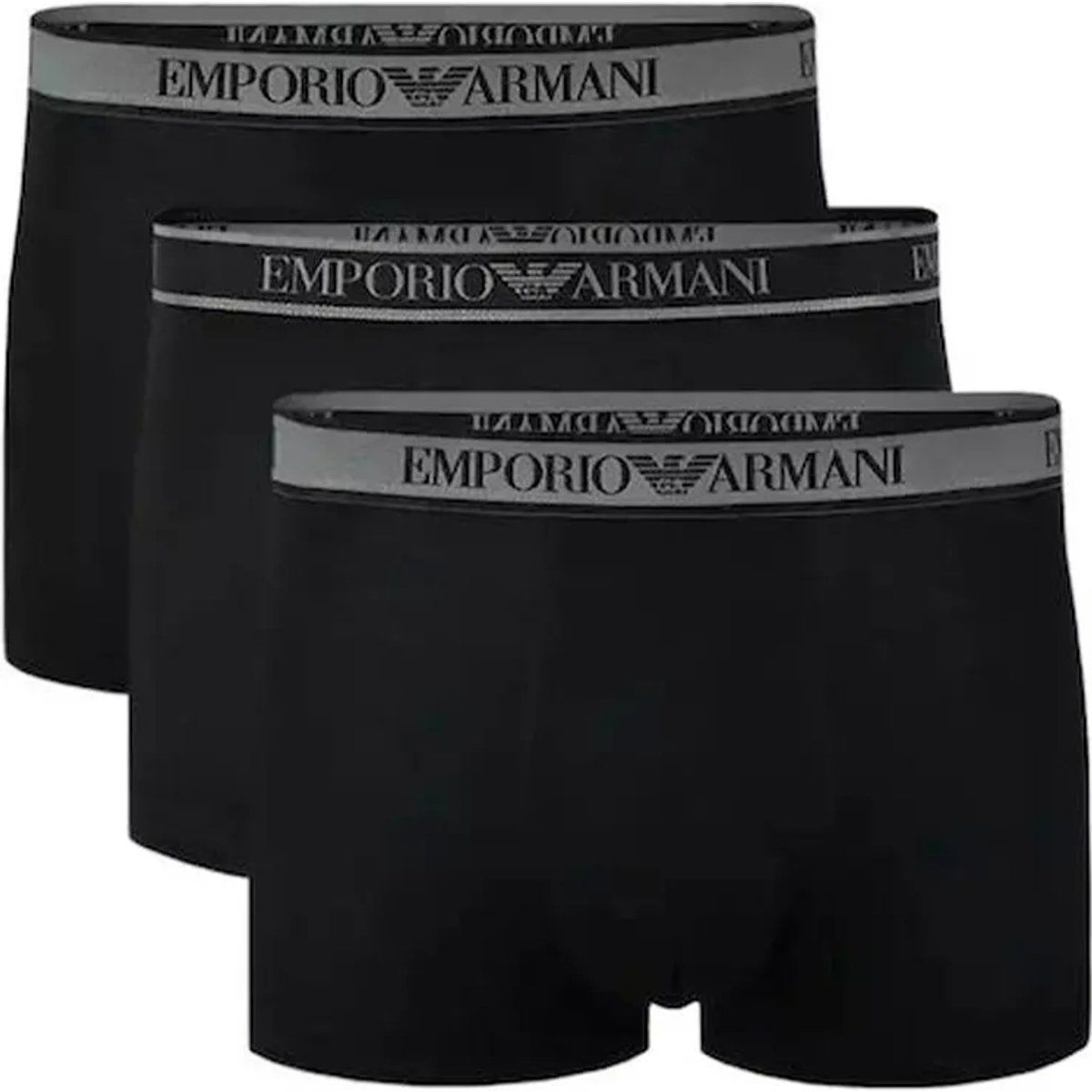 Herren-Boxershorts Schwarz 3er-Pack