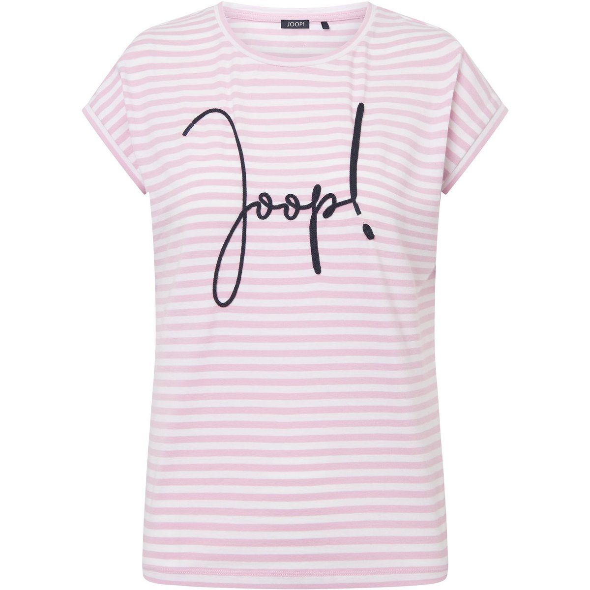 Gestreiftes Kurzarm T-Shirt mit Logo