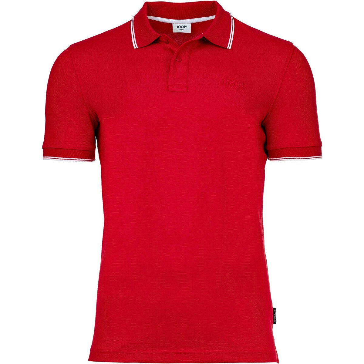 Herren Poloshirt rot mit Streifen
