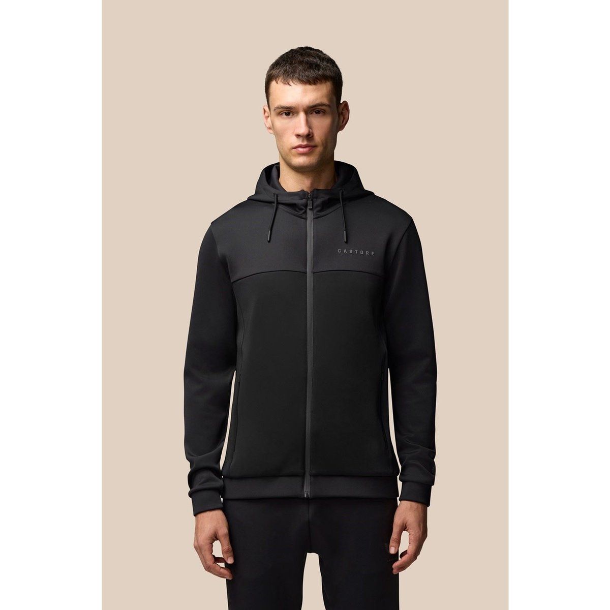 Castore Scuba Full Zip Kapuzenpullover aus Polyester für Herren in Schwarz