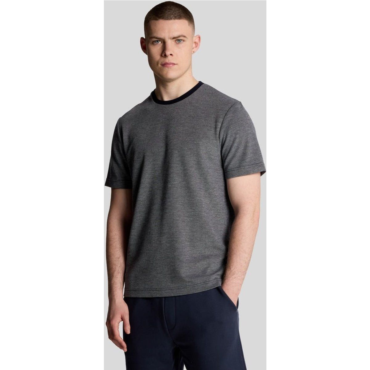Zweifarbiges Kurzarm-T-Shirt