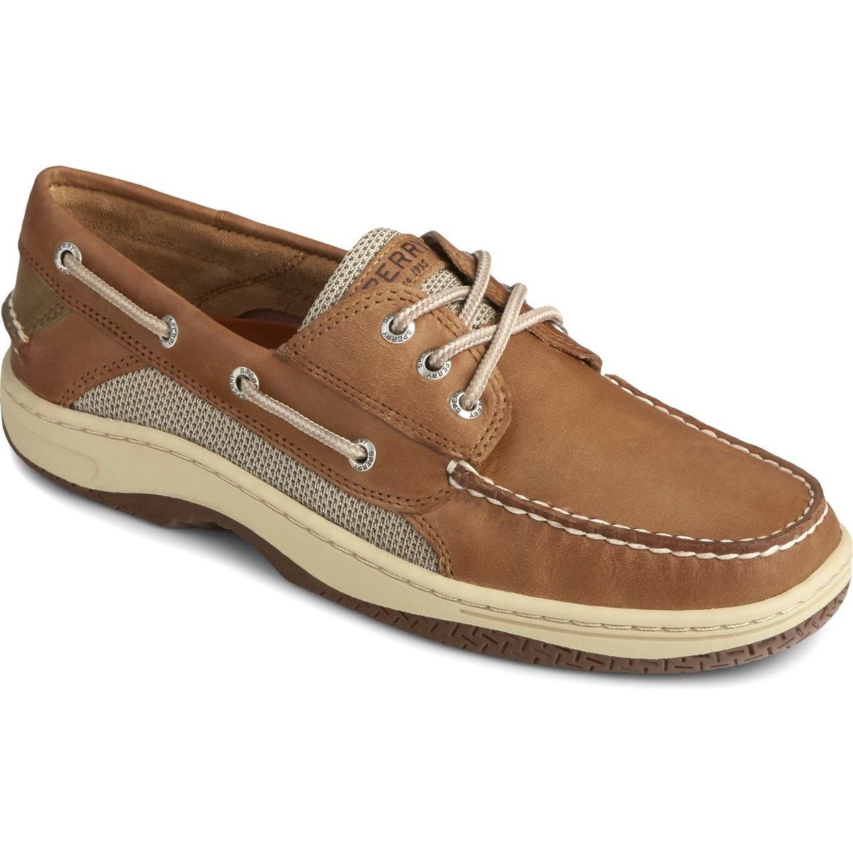 Sperry Billfish 3-Augen Leder Herren Bootsschuhe in Tan