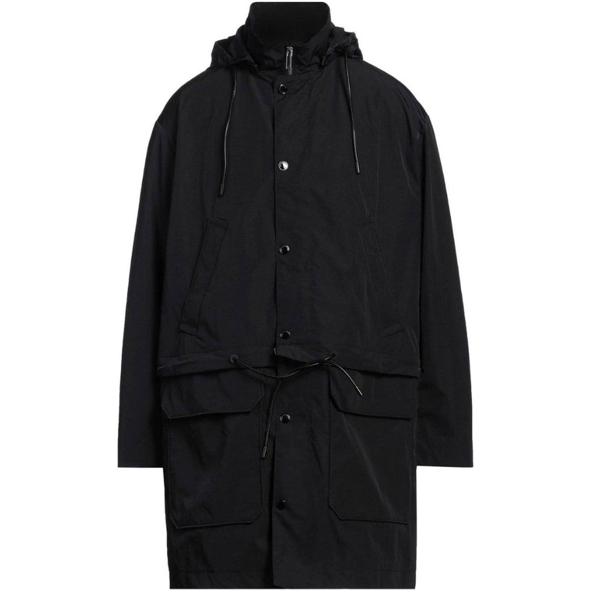 Vielseitige schwarze 2-in-1 Kapuzenjacke