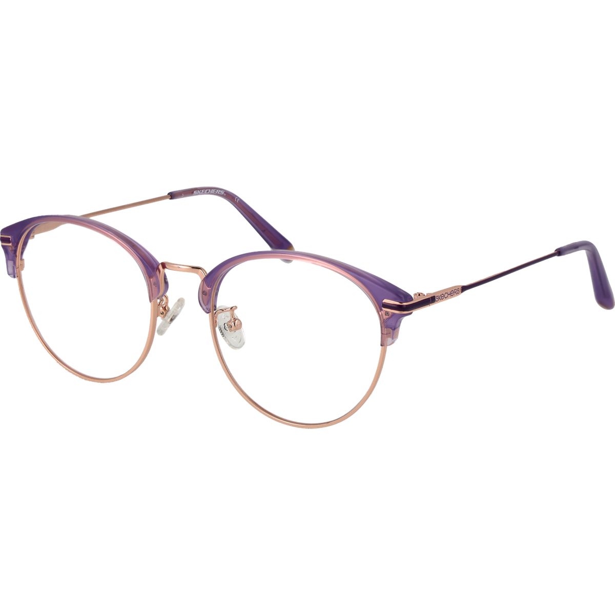 Runde, lila Metallbrille
