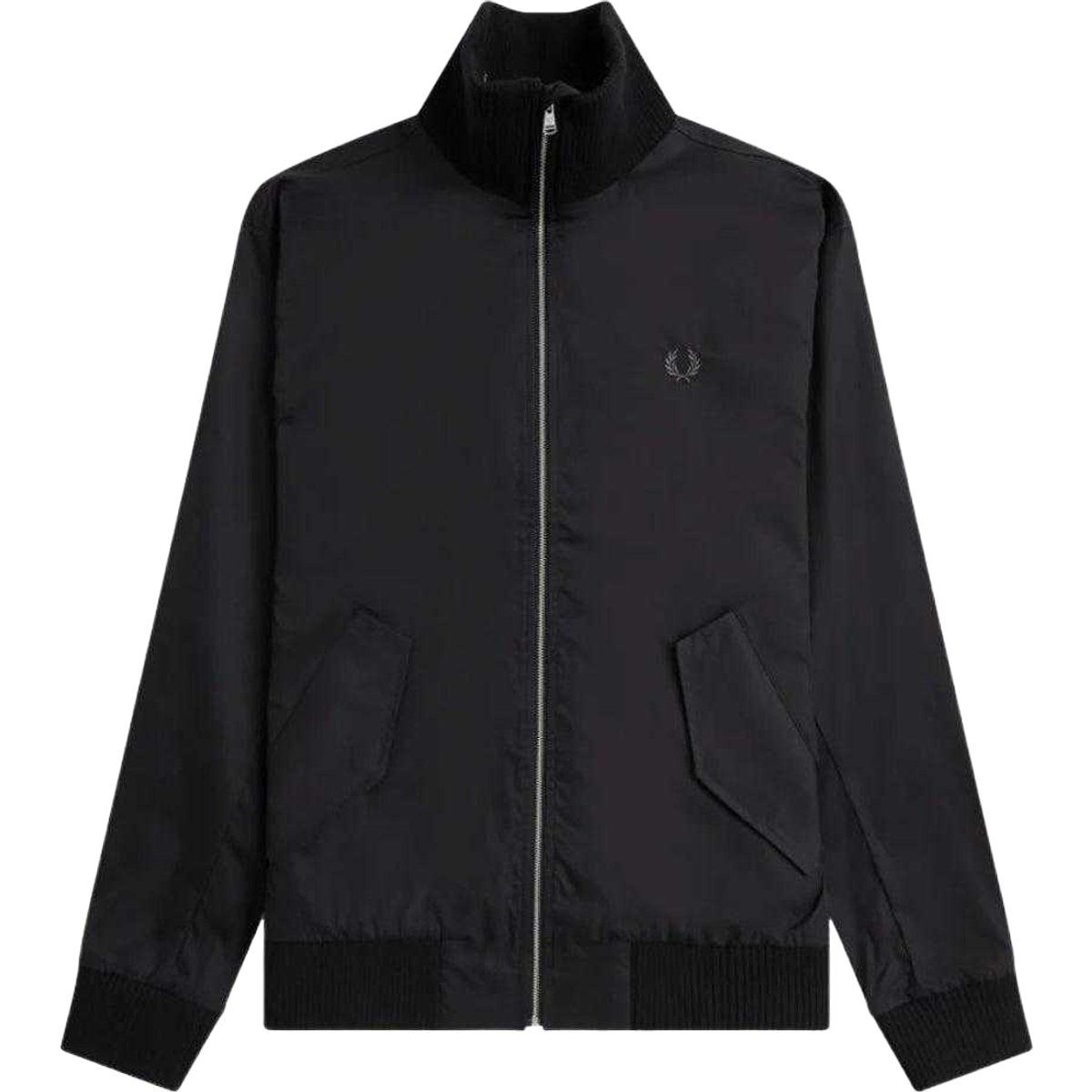 Fred Perry - Bomberjacke für Herren, gerippt, Tennis (Schwarz)