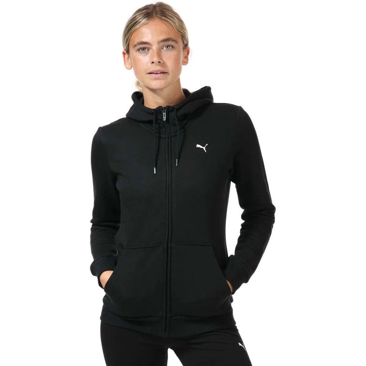 Essentials Kapuzenpullover mit durchgehendem Reißverschluss für Damen