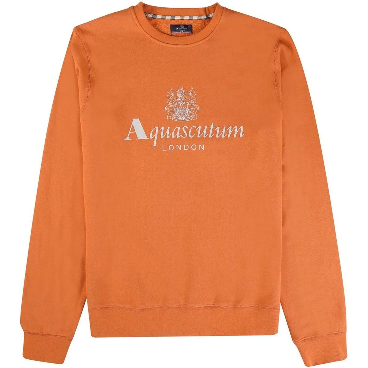 Aquascutum Herren Big Logo Aktives Sweatshirt (Orange)