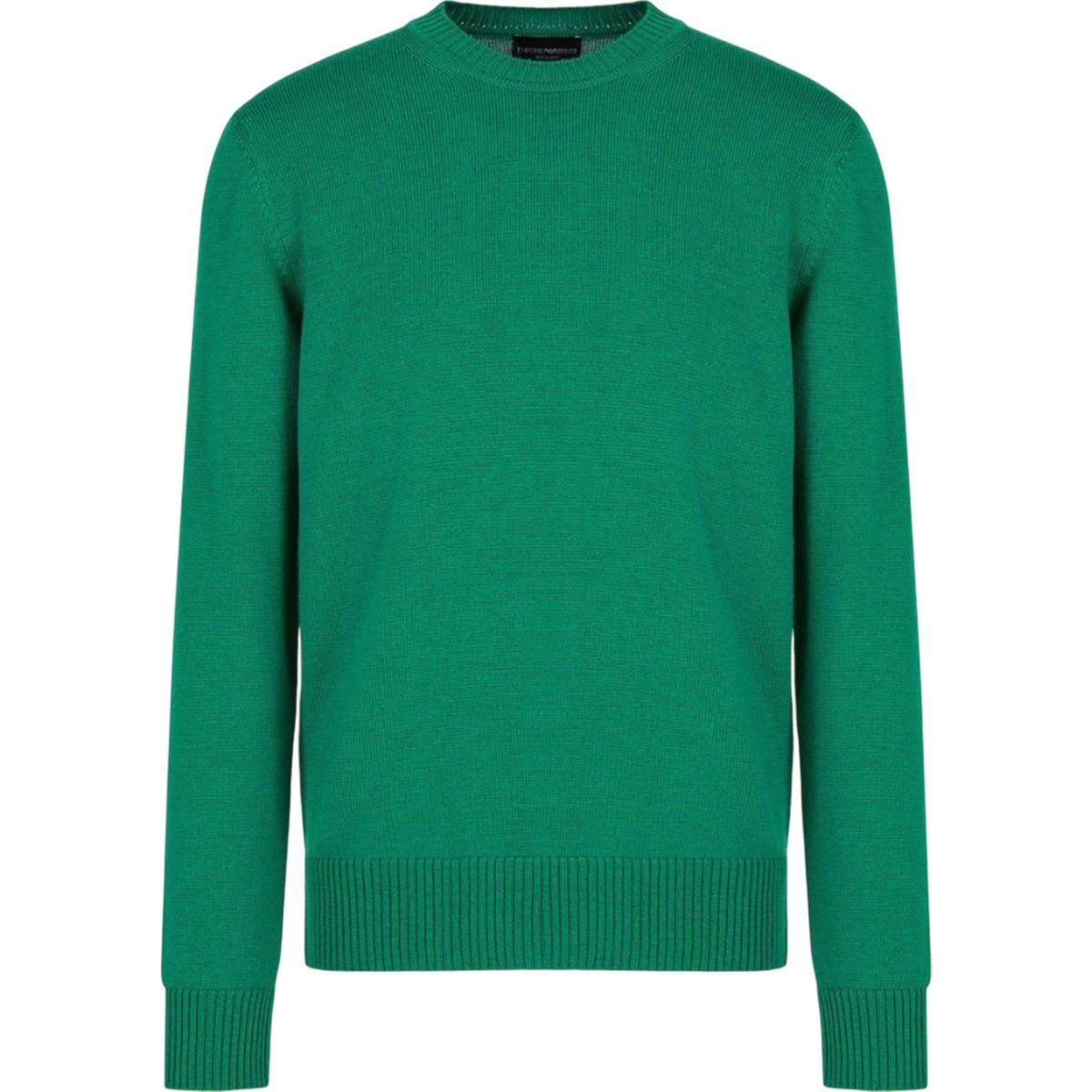 Klassischer Wollpullover mit Rundhalsausschnitt