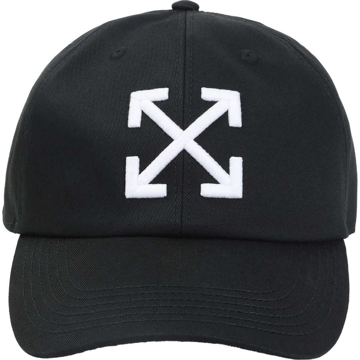 Off White Pfeil-Logo Baseballmütze (Schwarz/Weiß)