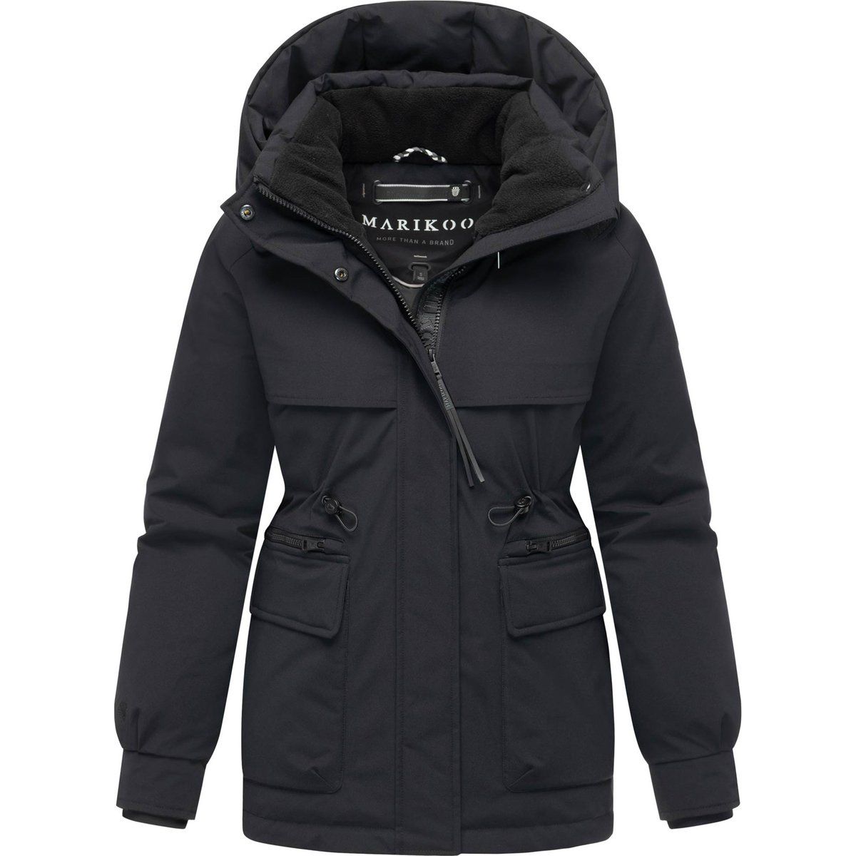 Winterparka mit Kapuze und Magnet-Taschen