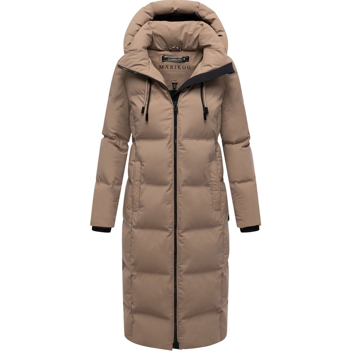 Gesteppter Maxi-Puffer-Mantel mit Kapuze
