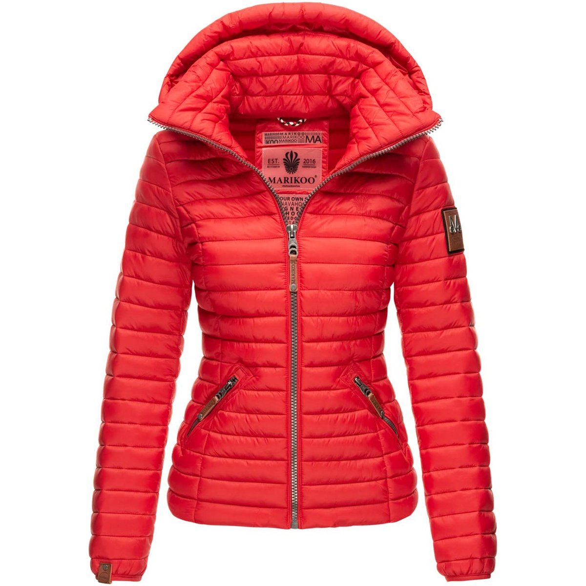 Gesteppte leichte Jacke mit Kapuze