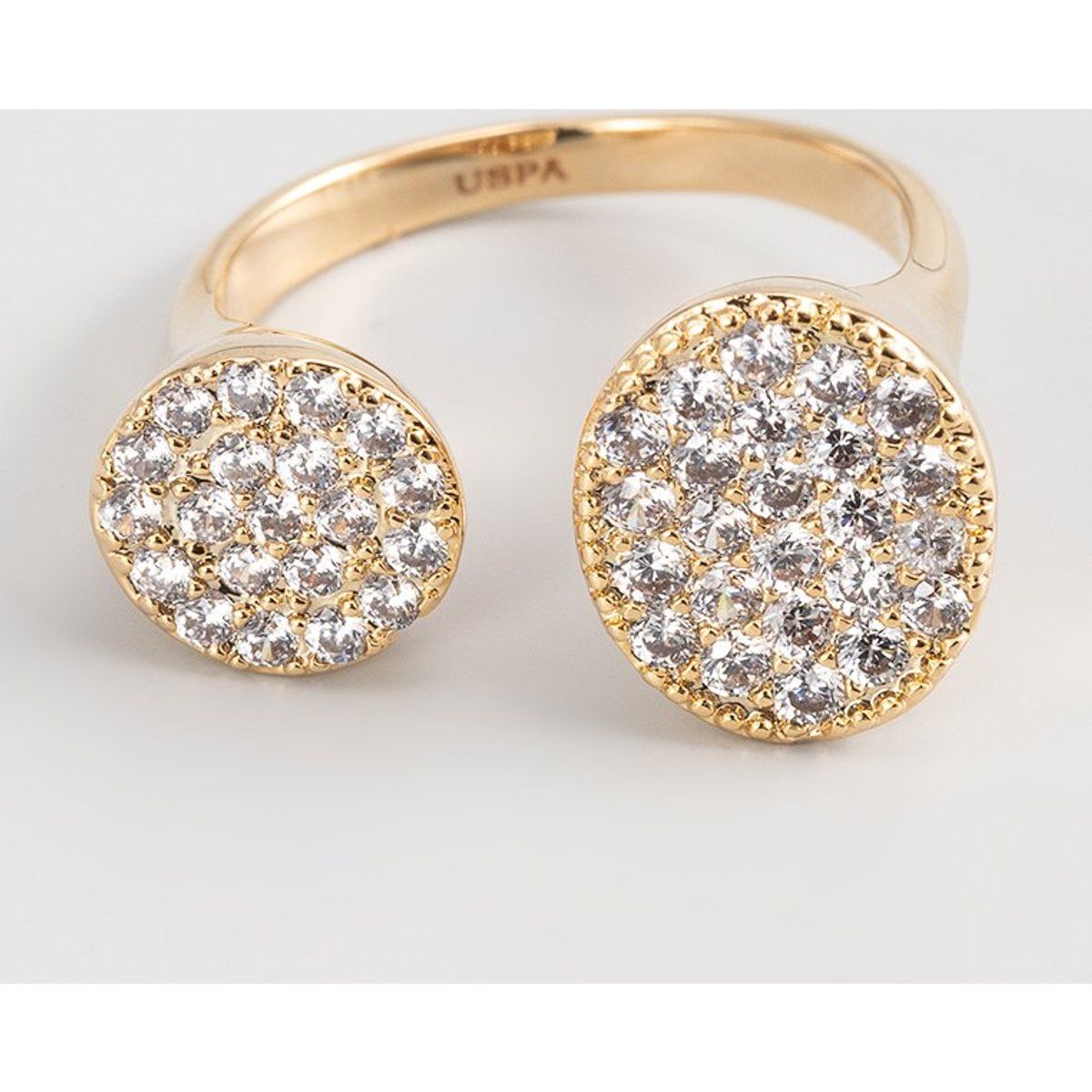 Kristall Offener Kreis Statement Ring