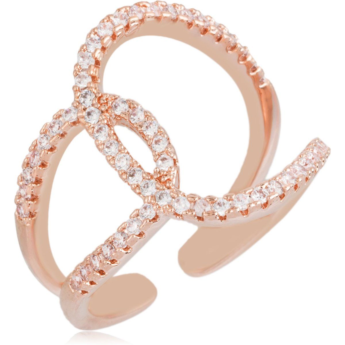 Kristall-Statement-Ring aus Roségold