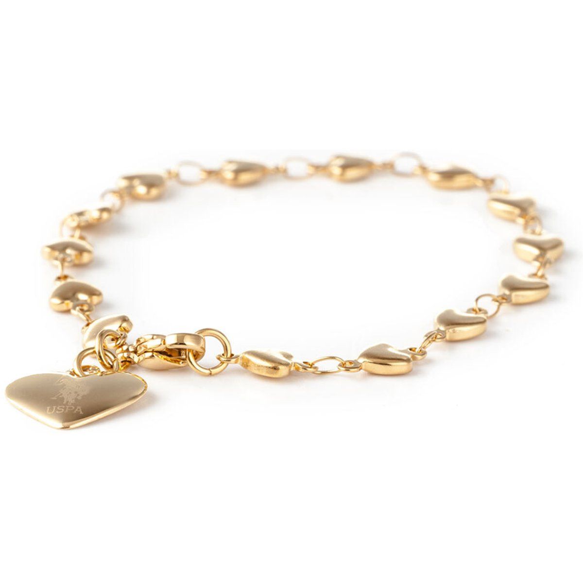 Herz Charm Armband in Goldton
