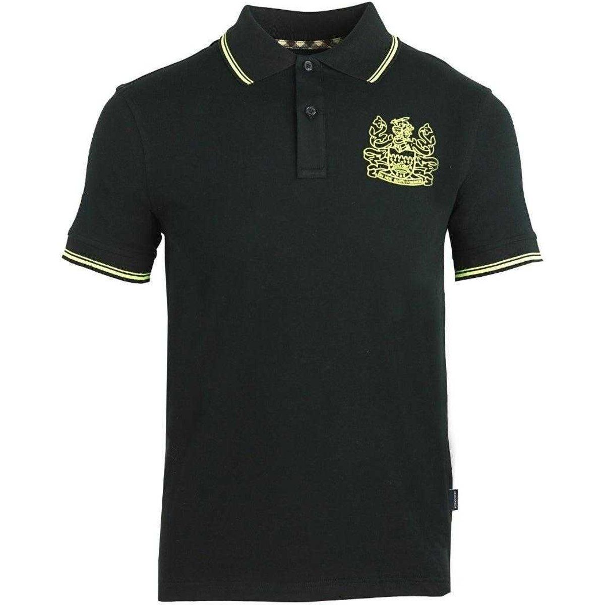 Aquascutum Unisex Erwachsenen Wappen Poloshirt (Schwarz/Gelb)