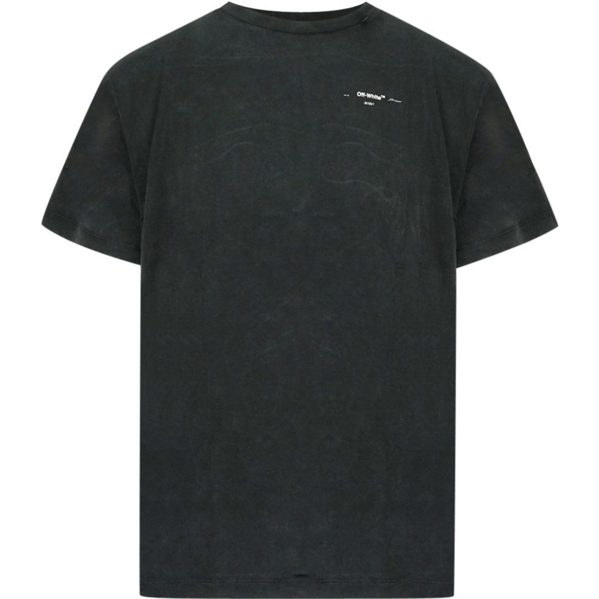 Verblasstes schwarzes Scribble-Pfeil-T-Shirt