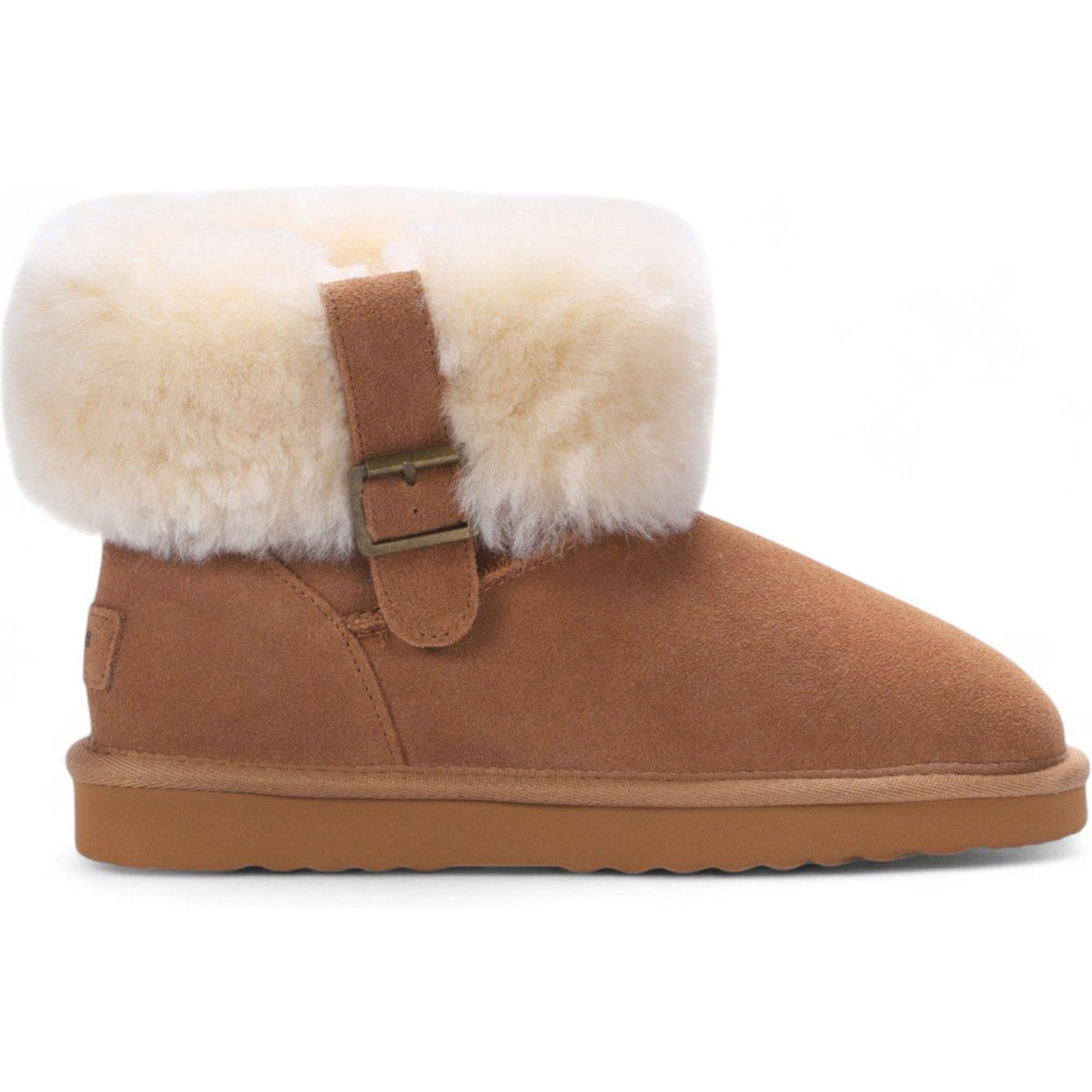 Winter-Stiefeletten aus Wildleder und Shearling