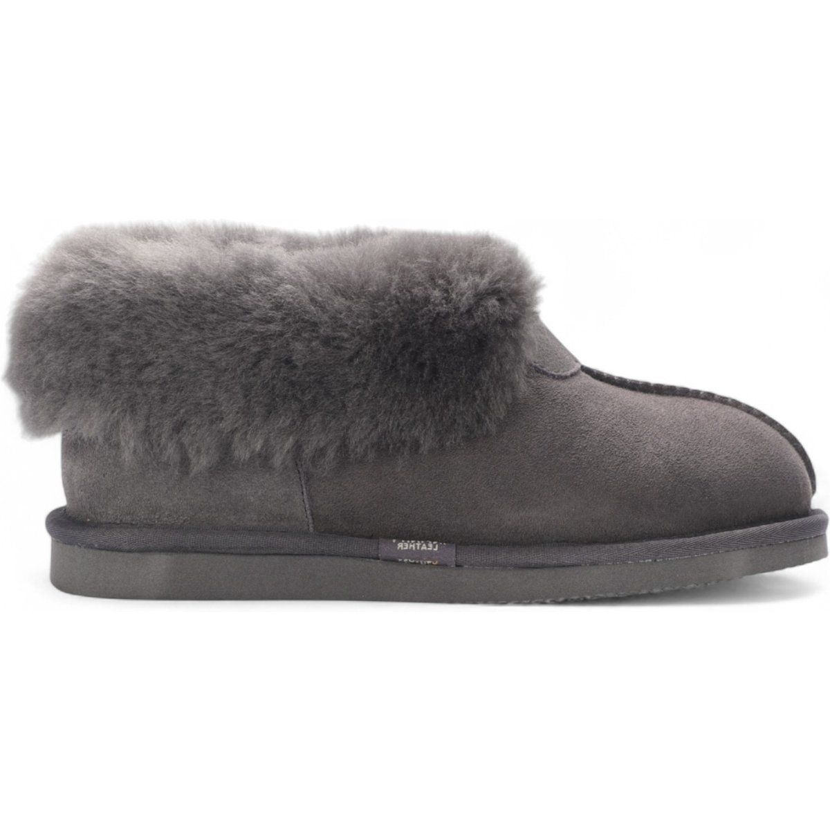Shearling Suede Slip-On Bootie Hausschuhe