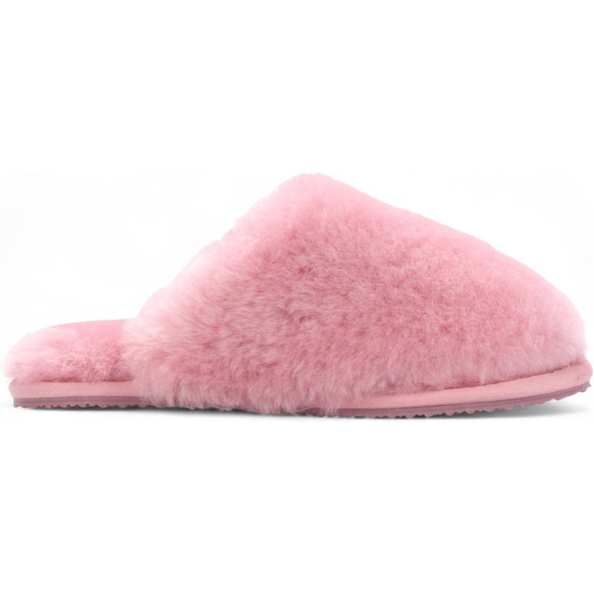 Kuschelige rosa Hausschuhe aus Schaffell