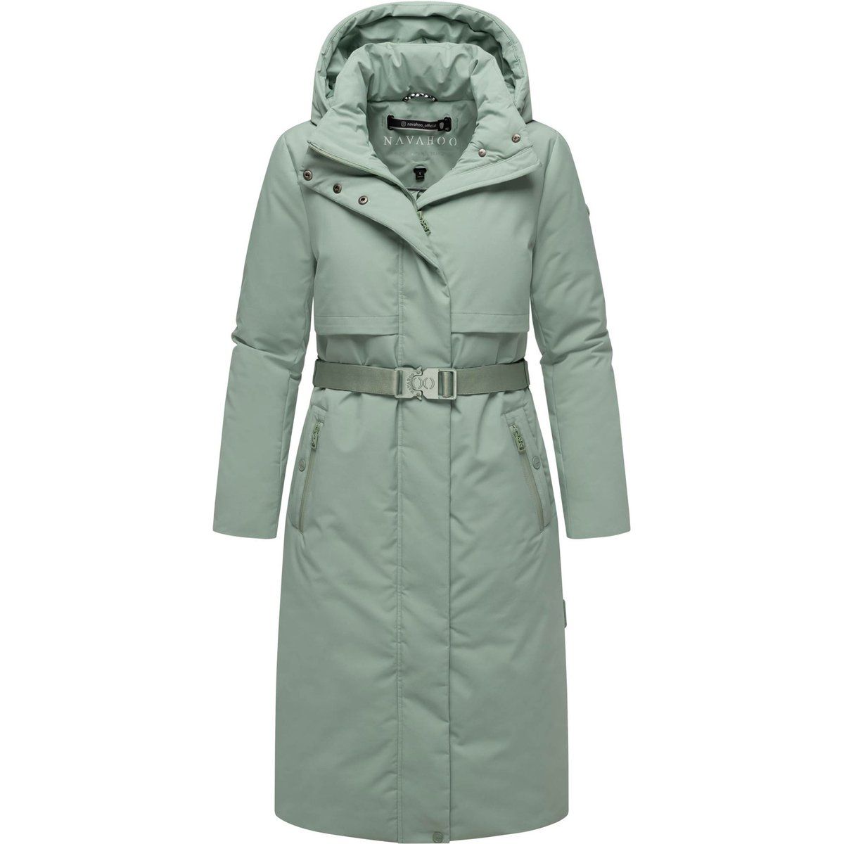 Eleganter, Gürtel, Lang Winterparka