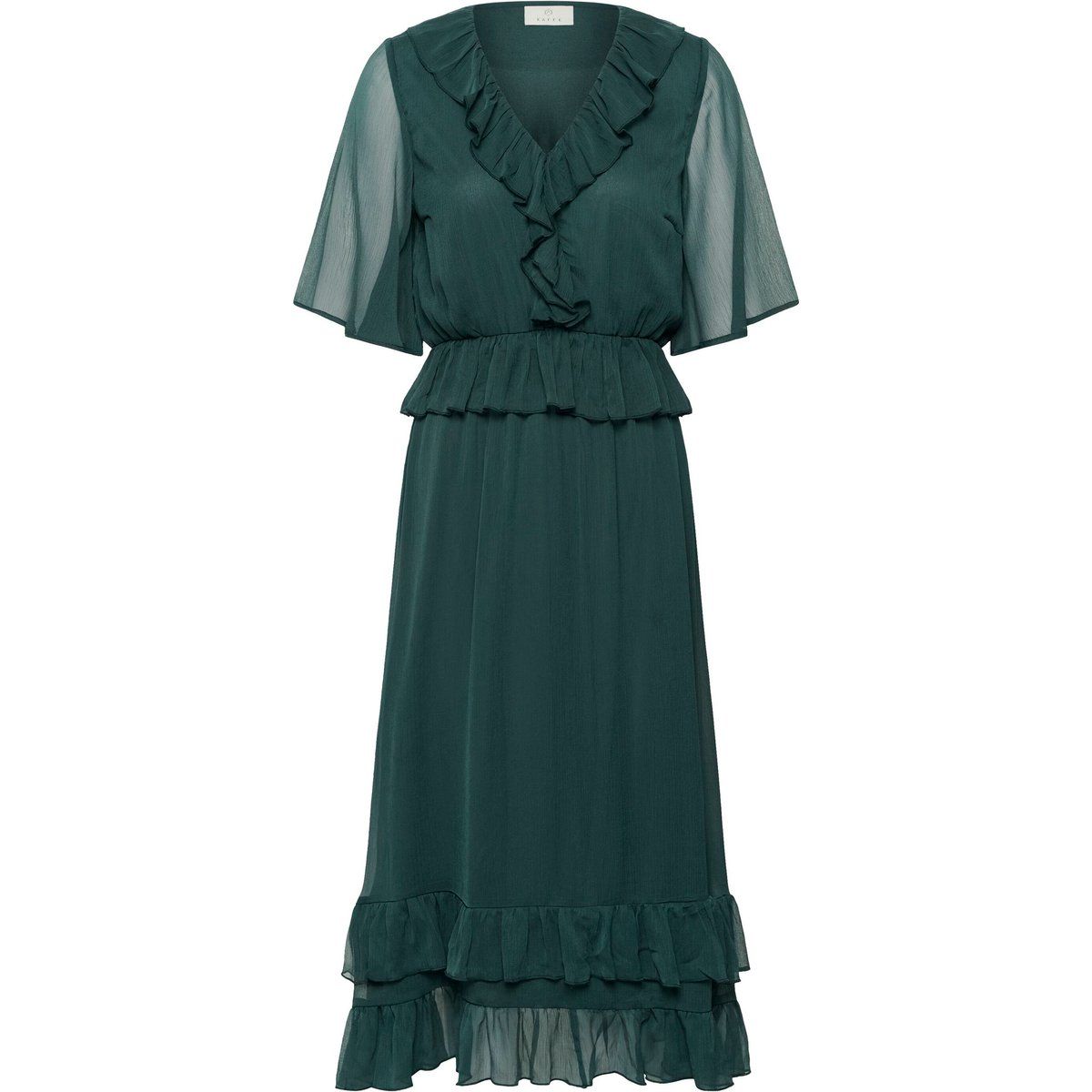 Elegantes Rüschen-Midikleid mit Ärmeln