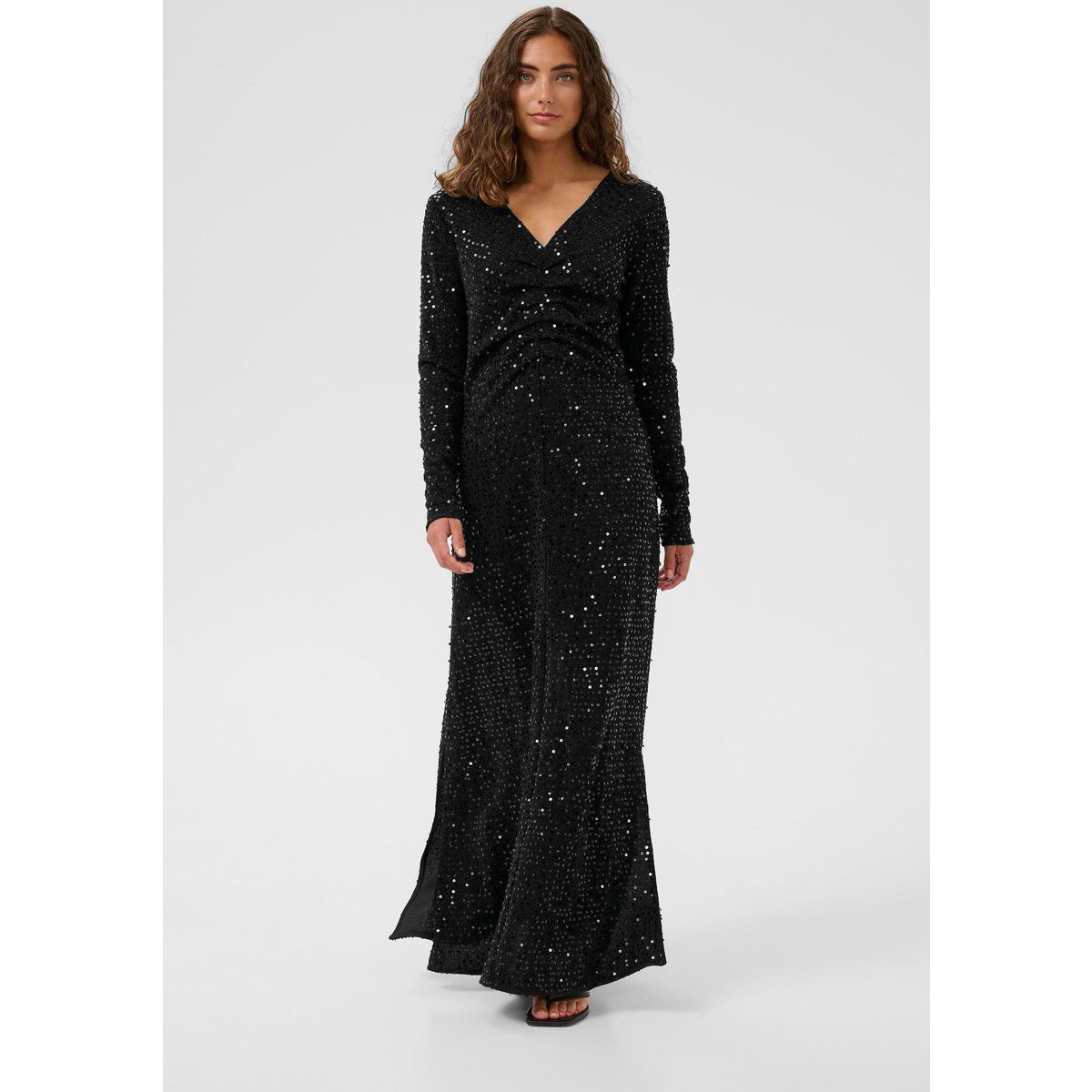 Elegantes, paillettenbesetztes Maxikleid