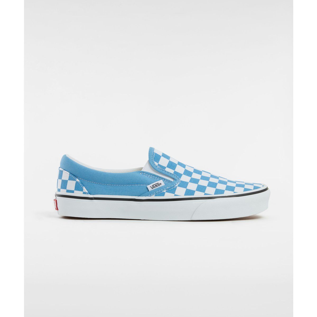 Blau-Weiß Karierter Slip-On Sneaker