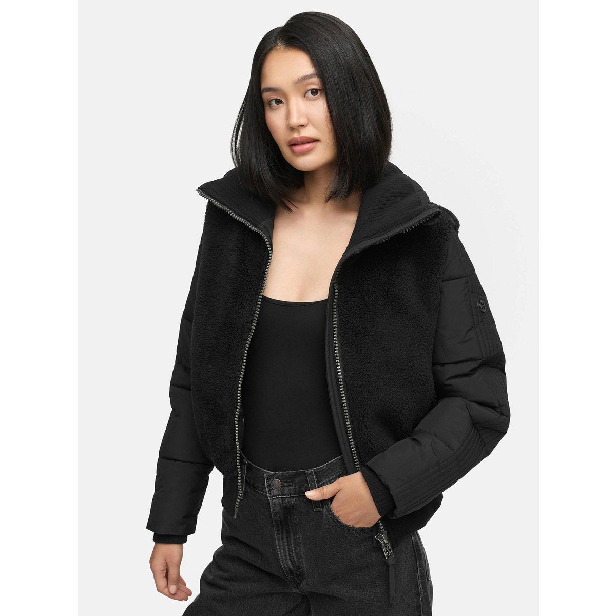 Teddyfleece Wattierte Winterjacke