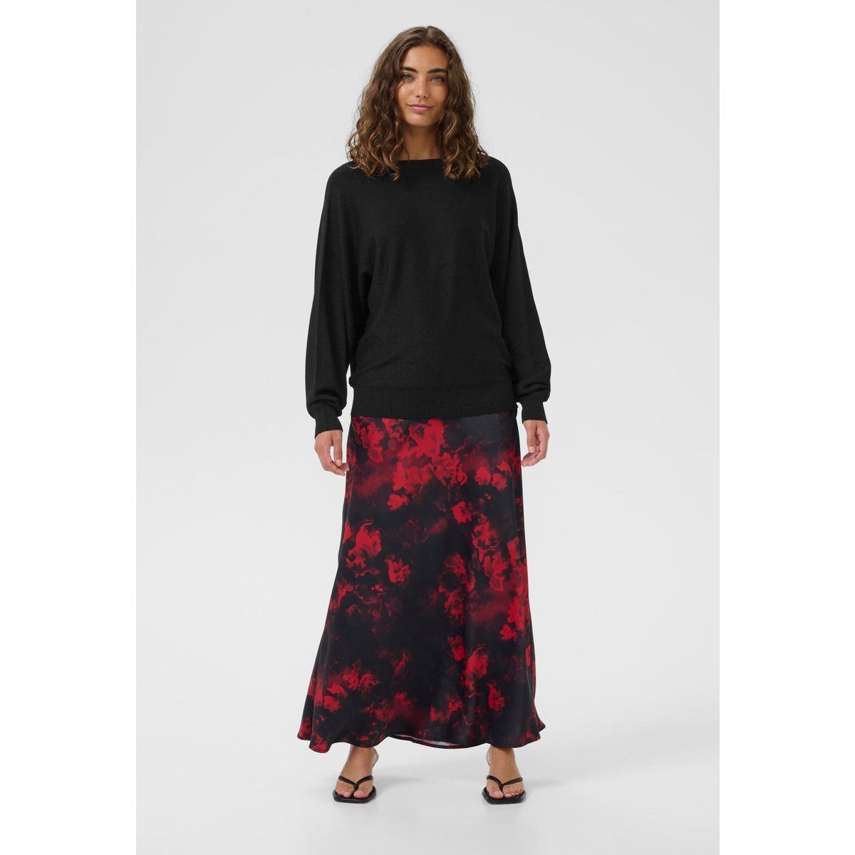Oversize Strickpullover mit weitem Ausschnitt