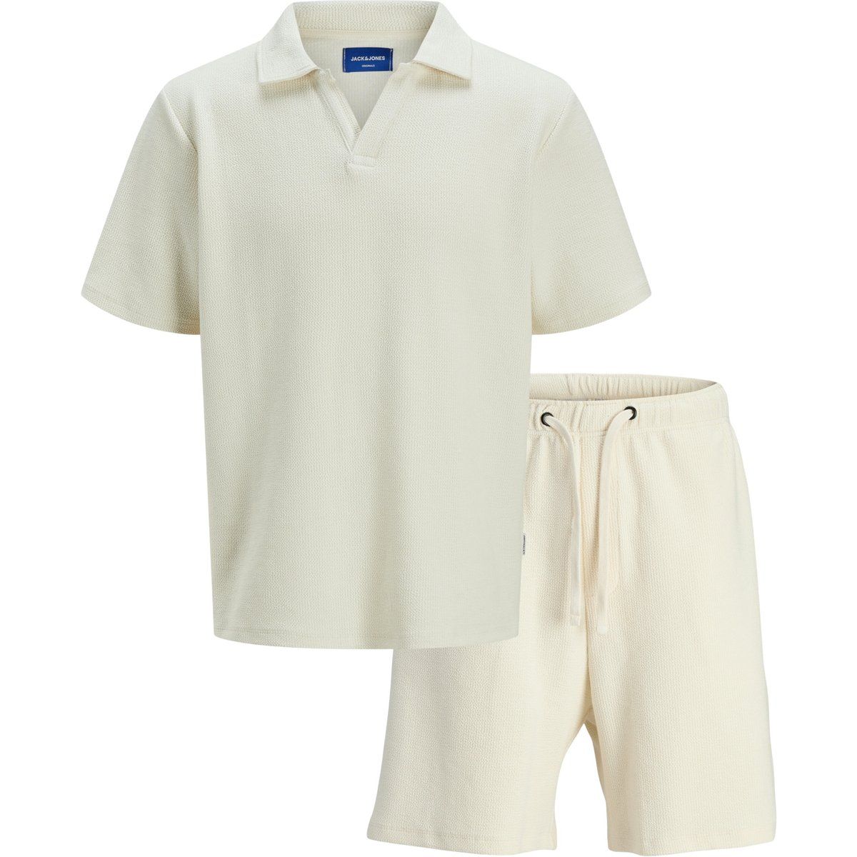 Herren Waffelstrick Polo Shirt Set
