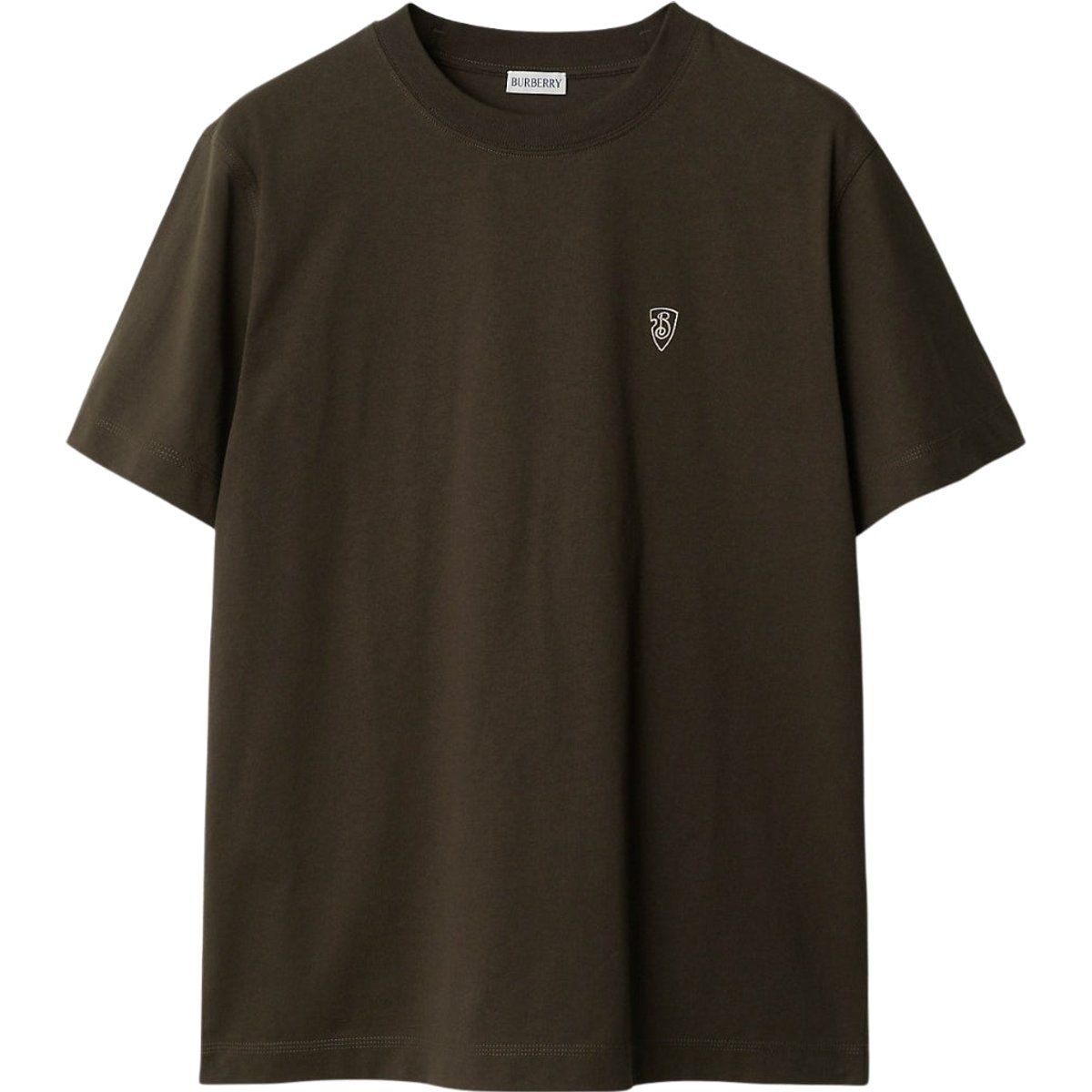 Baumwoll-T-Shirt mit besticktem Schild-Detail