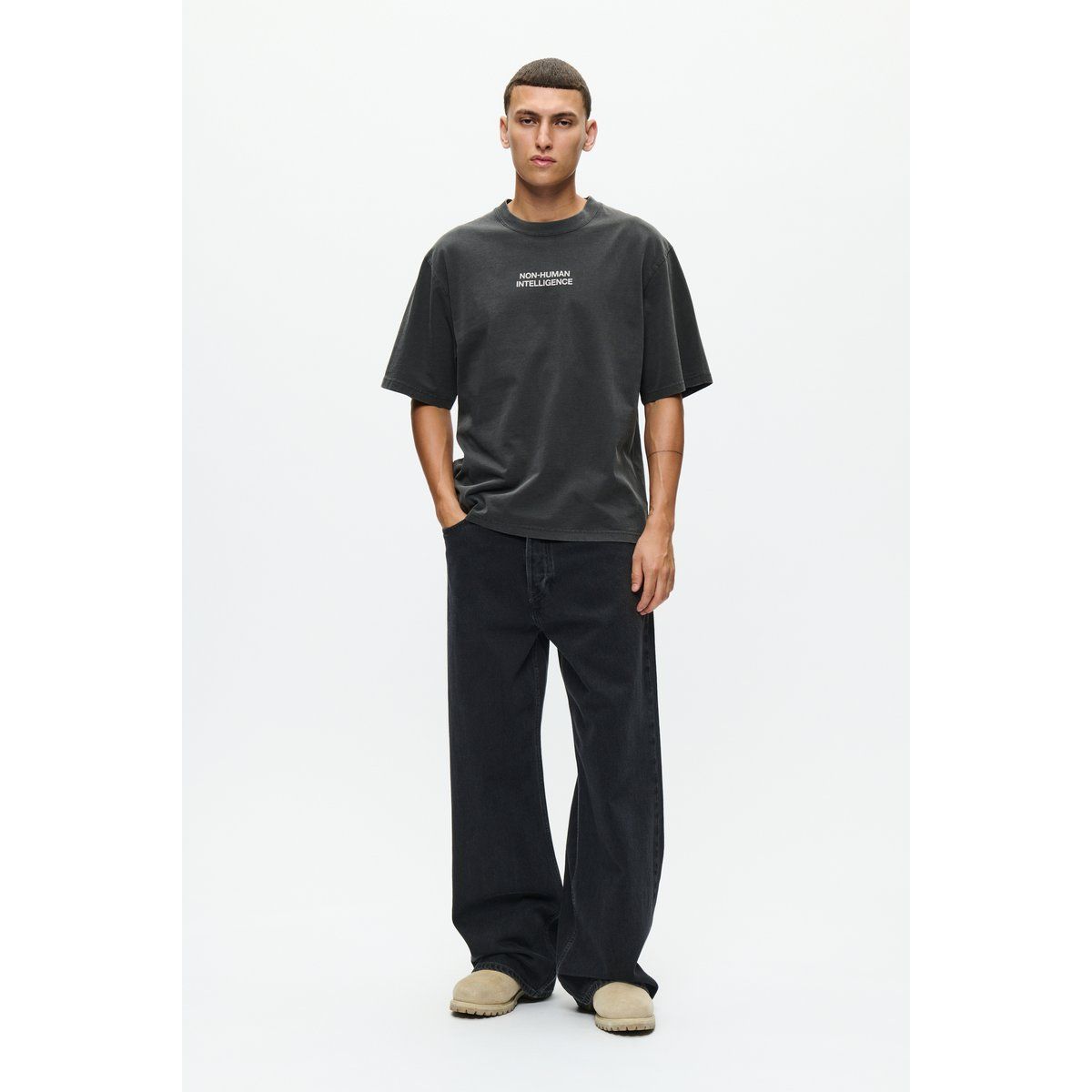 Locker geschnittenes T-Shirt mit Grafikprint