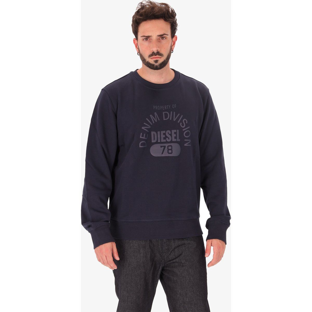 Herren Casual Baumwoll-Sweatshirt mit Rundhalsausschnitt