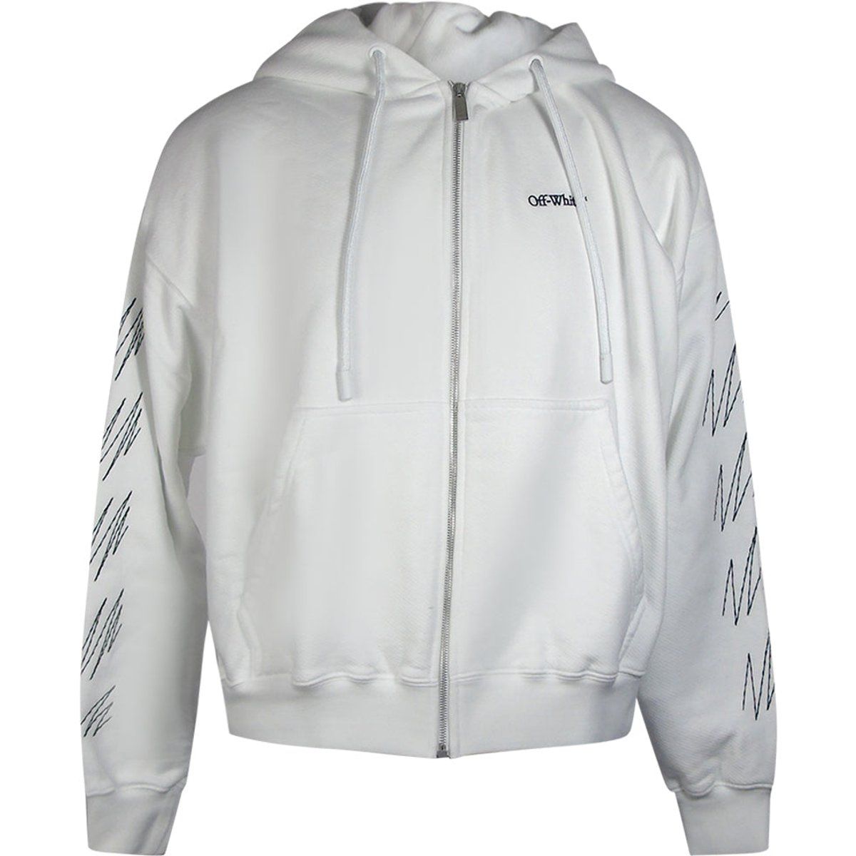 Off-White Diag Stitch Zip-Hoodie