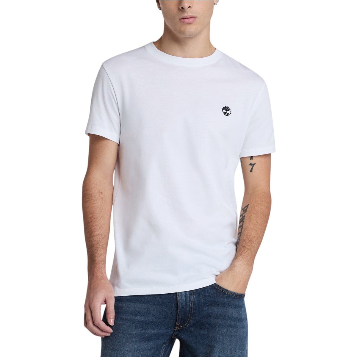 Klassisches T-Shirt mit Logo und Rundhalsausschnitt