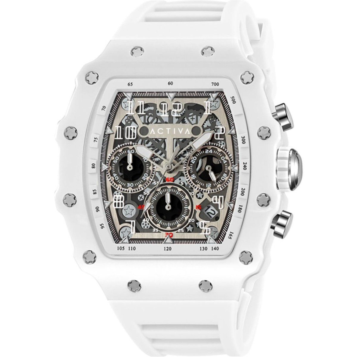 Activa x Invicta weiße Chronographenuhr