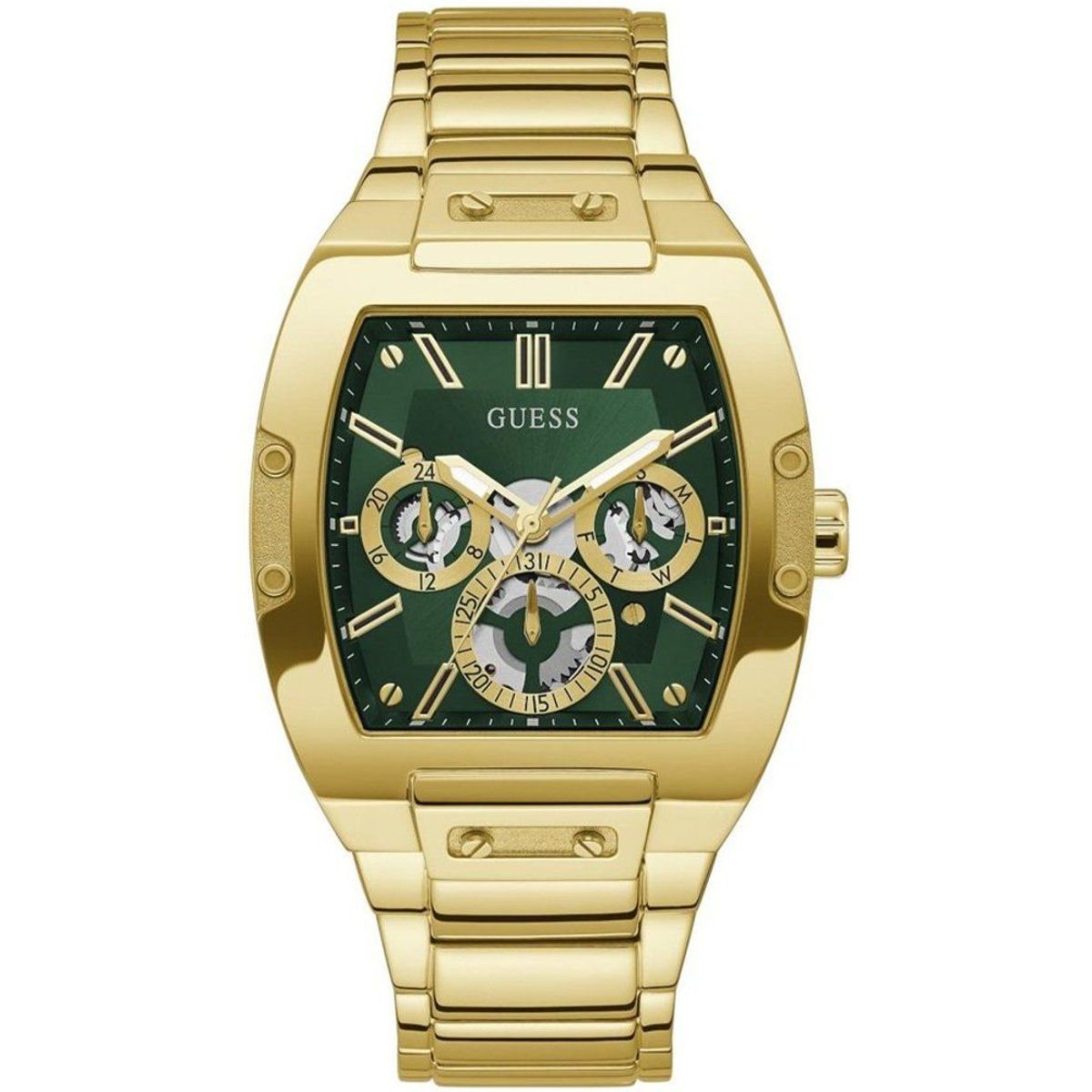 Goldfarbene Edelstahl Herrenuhr