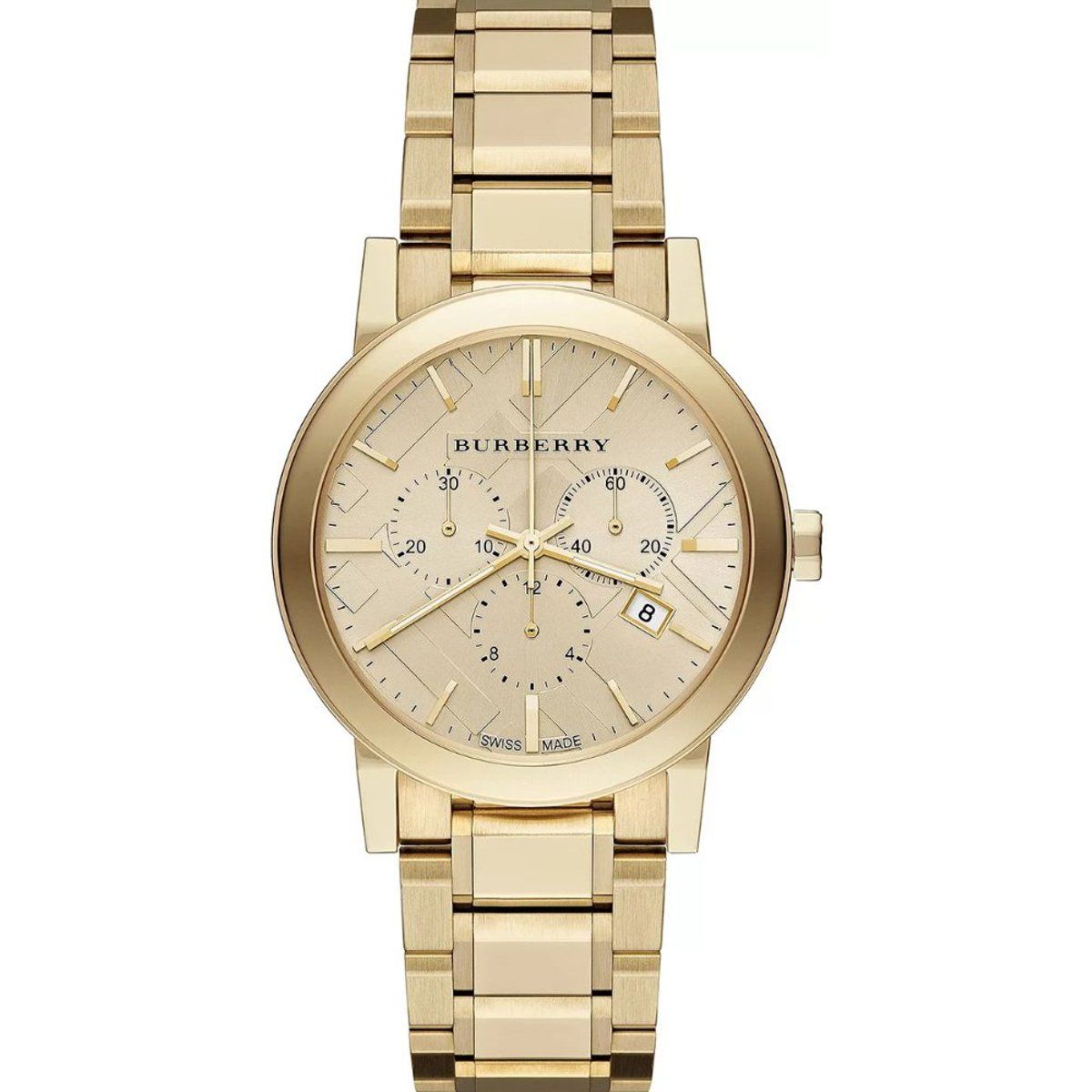 Goldfarbene Chronograph-Uhr